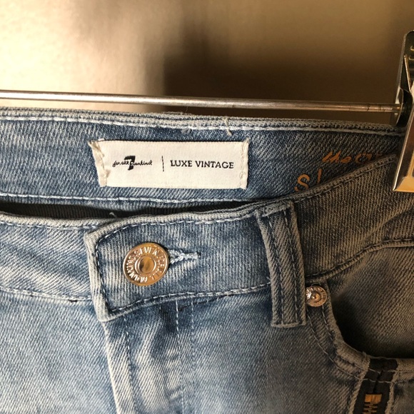 💙Kids 7 for all mankind cropped jeans size 14 luxe vintage - Picture 9 of 10